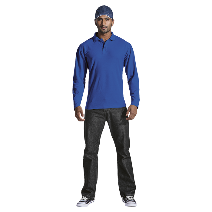 Mens 175g Pique Knit Long Sleeve Golfer