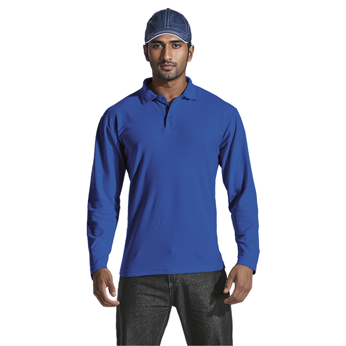 Mens 175g Pique Knit Long Sleeve Golfer