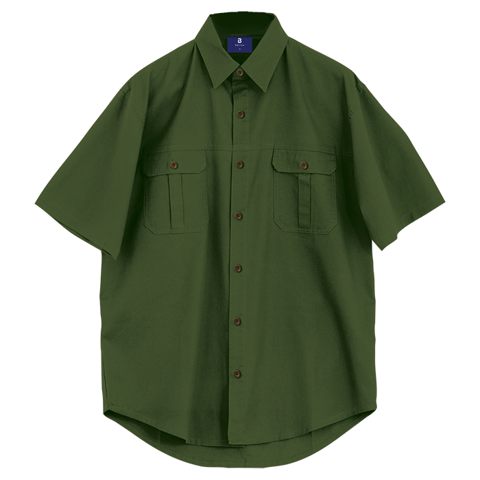 Mens Plain Bush Shirt