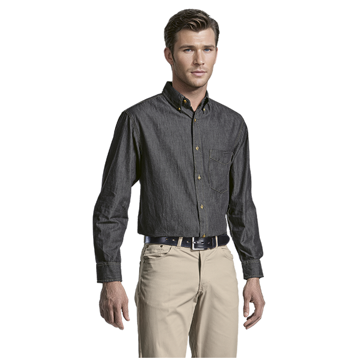 Mens Denver Denim Shirt Long Sleeve