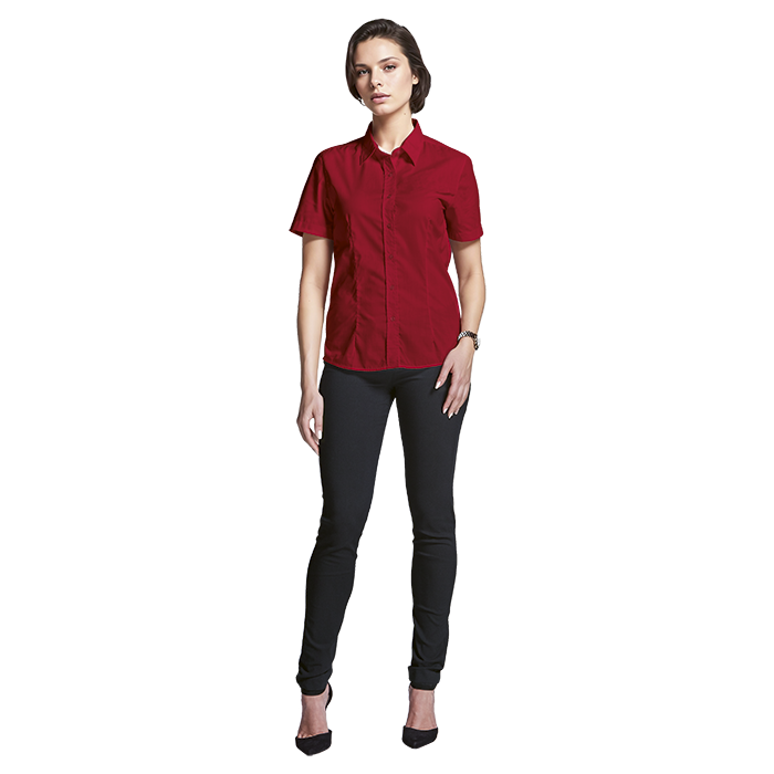 Ladies Basic Poly Cotton Lounge Short Sleeve