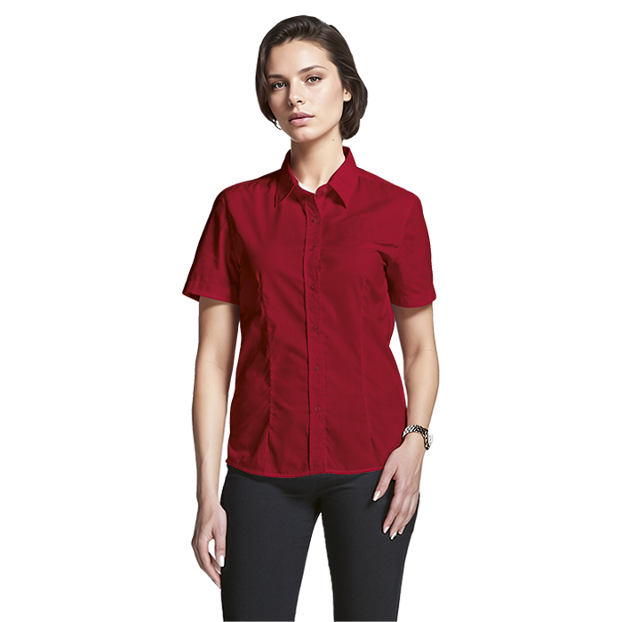 Ladies Basic Poly Cotton Lounge Short Sleeve
