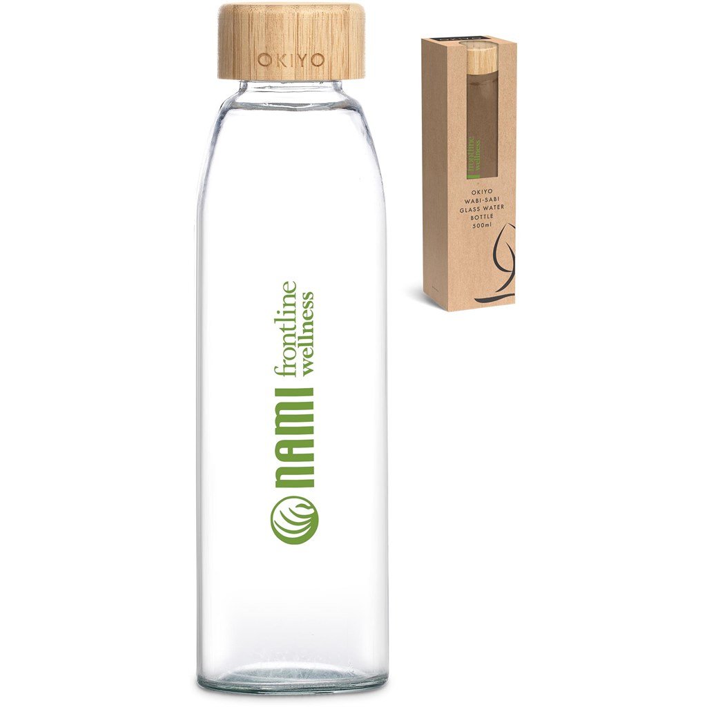 Okiyo Wabi-Sabi Glass Water Bottle – 500ml