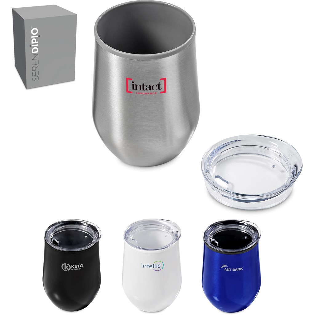 Serendipio Madison Stainless Steel & Plastic Double-Wall Tumbler – 350ml