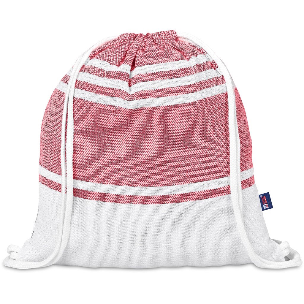 US Basic Santa Cruz Cotton-Rich Beach Towel & Drawstring Bag
