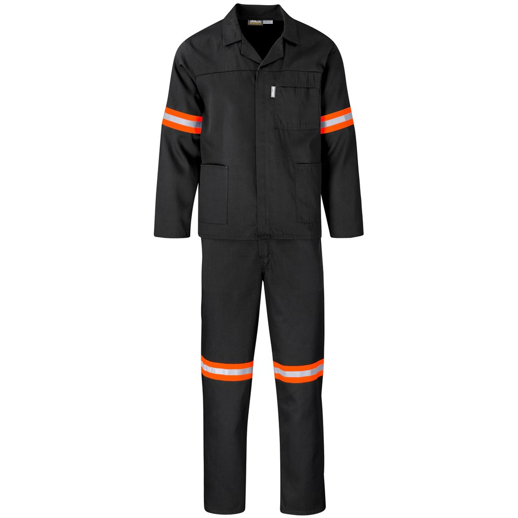 Trade Polycotton Conti Suit – Reflective Arms & Legs – Orange Tape