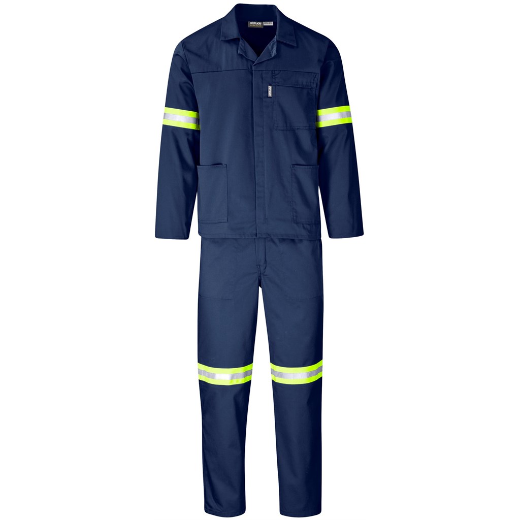 Trade Polycotton Conti Suit – Reflective Arms, Legs & Back – Yellow Tape