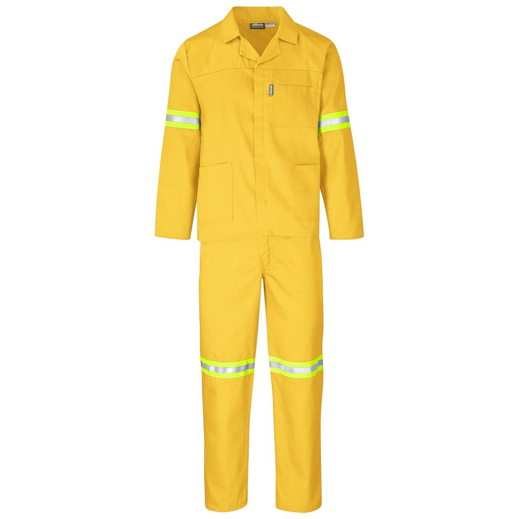 Trade Polycotton Conti Suit – Reflective Arms, Legs & Back – Yellow Tape