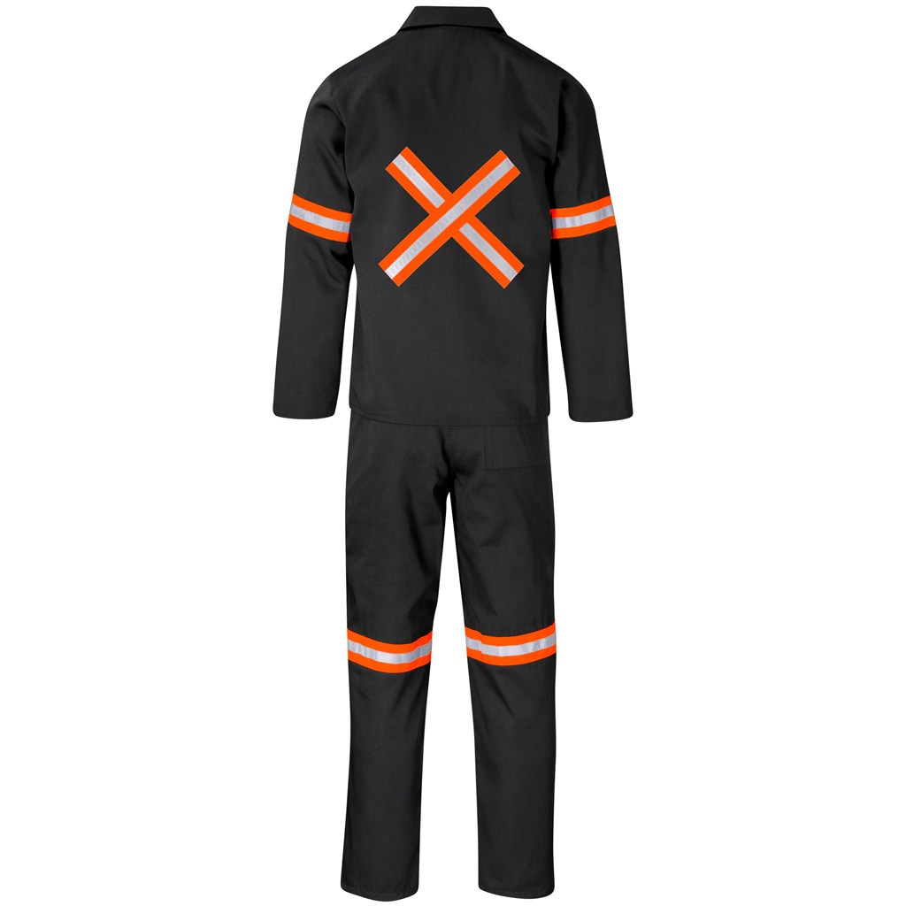 Trade Polycotton Conti – Suit Reflective Arms, Legs & Back – Orange Tape