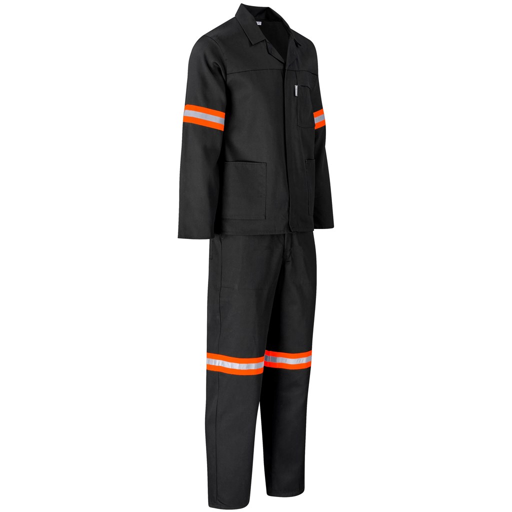 Trade Polycotton Conti – Suit Reflective Arms, Legs & Back – Orange Tape