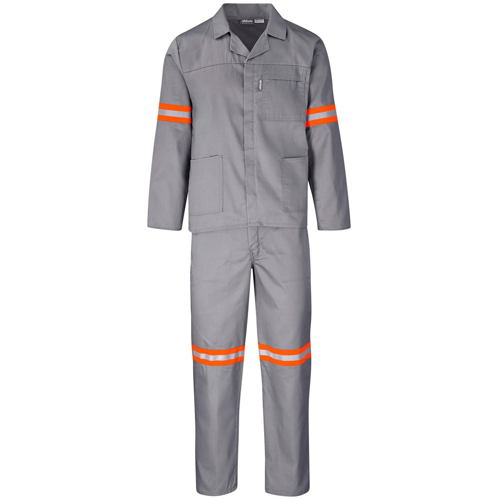 Trade Polycotton Conti – Suit Reflective Arms, Legs & Back – Orange Tape