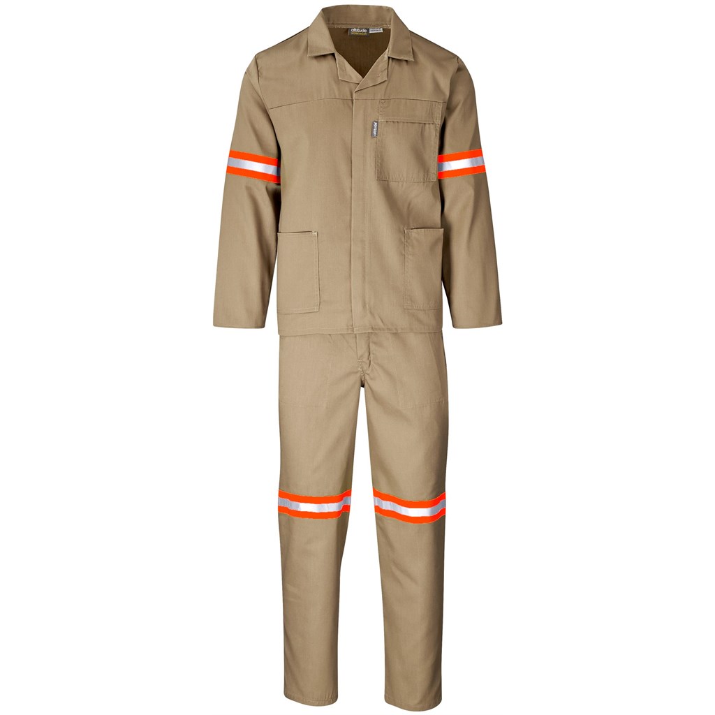 Trade Polycotton Conti – Suit Reflective Arms, Legs & Back – Orange Tape