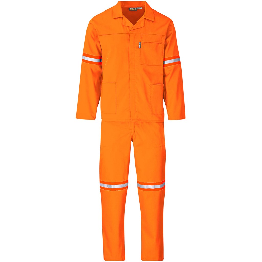 Trade Polycotton Conti – Suit Reflective Arms, Legs & Back – Orange Tape