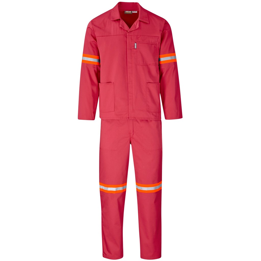 Trade Polycotton Conti – Suit Reflective Arms, Legs & Back – Orange Tape