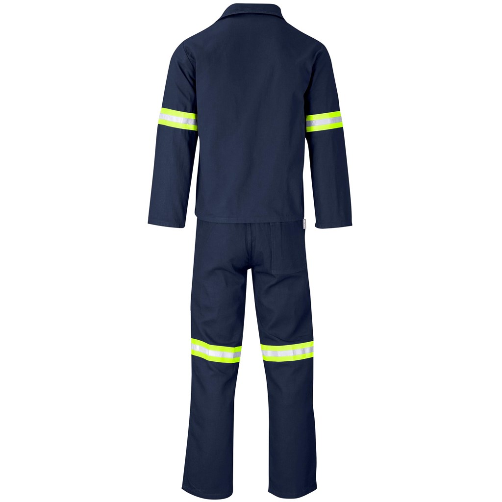 Technician 100% Cotton Conti Suit – Reflective Arms & Legs – Yellow Tape
