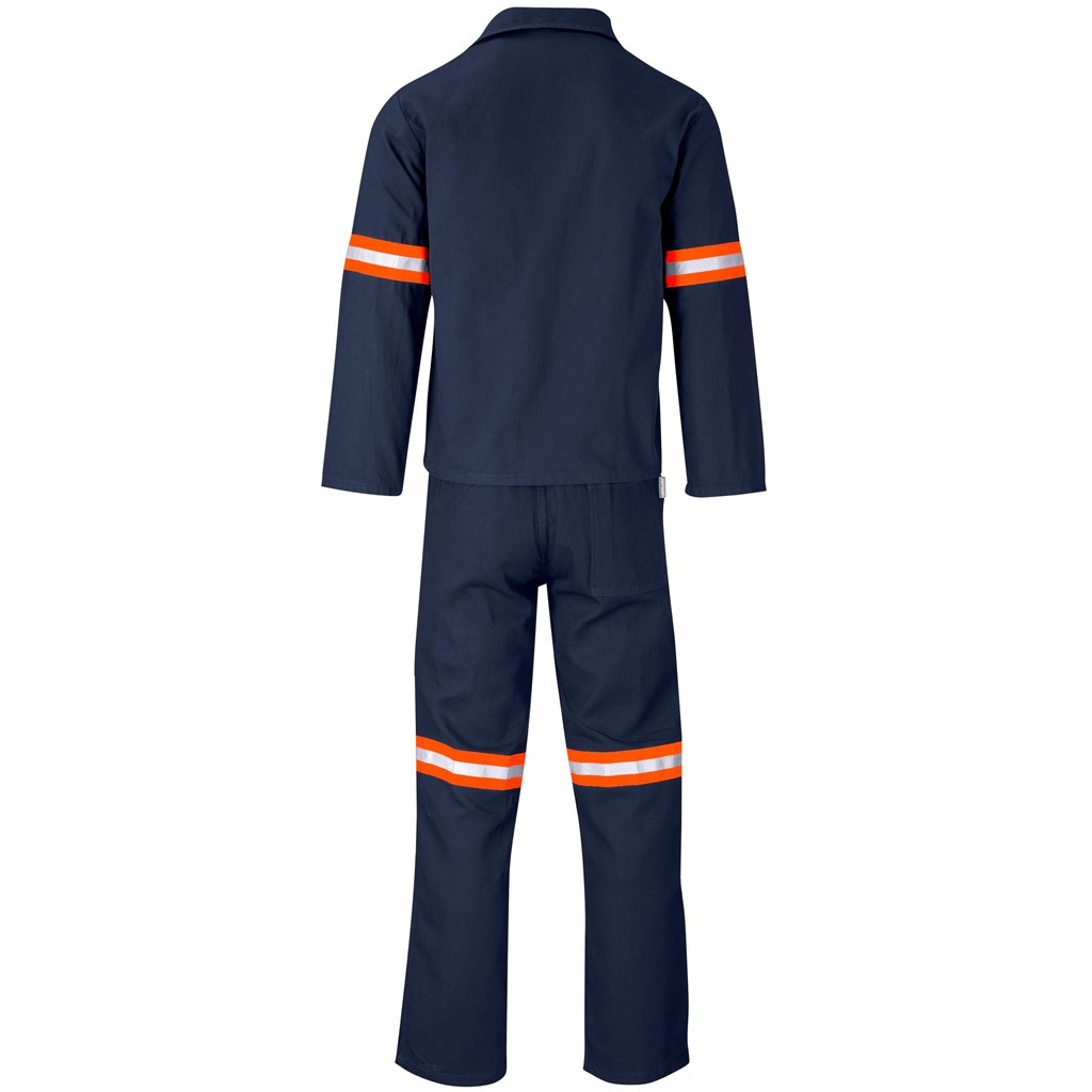 Technician 100% Cotton Conti Suit – Reflective Arms & Legs – Orange Tape
