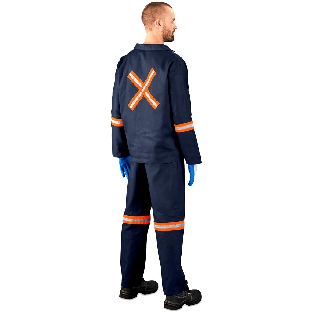 Technician 100% Cotton Conti Suit – Reflective Arms, Legs & Back – Orange Tape