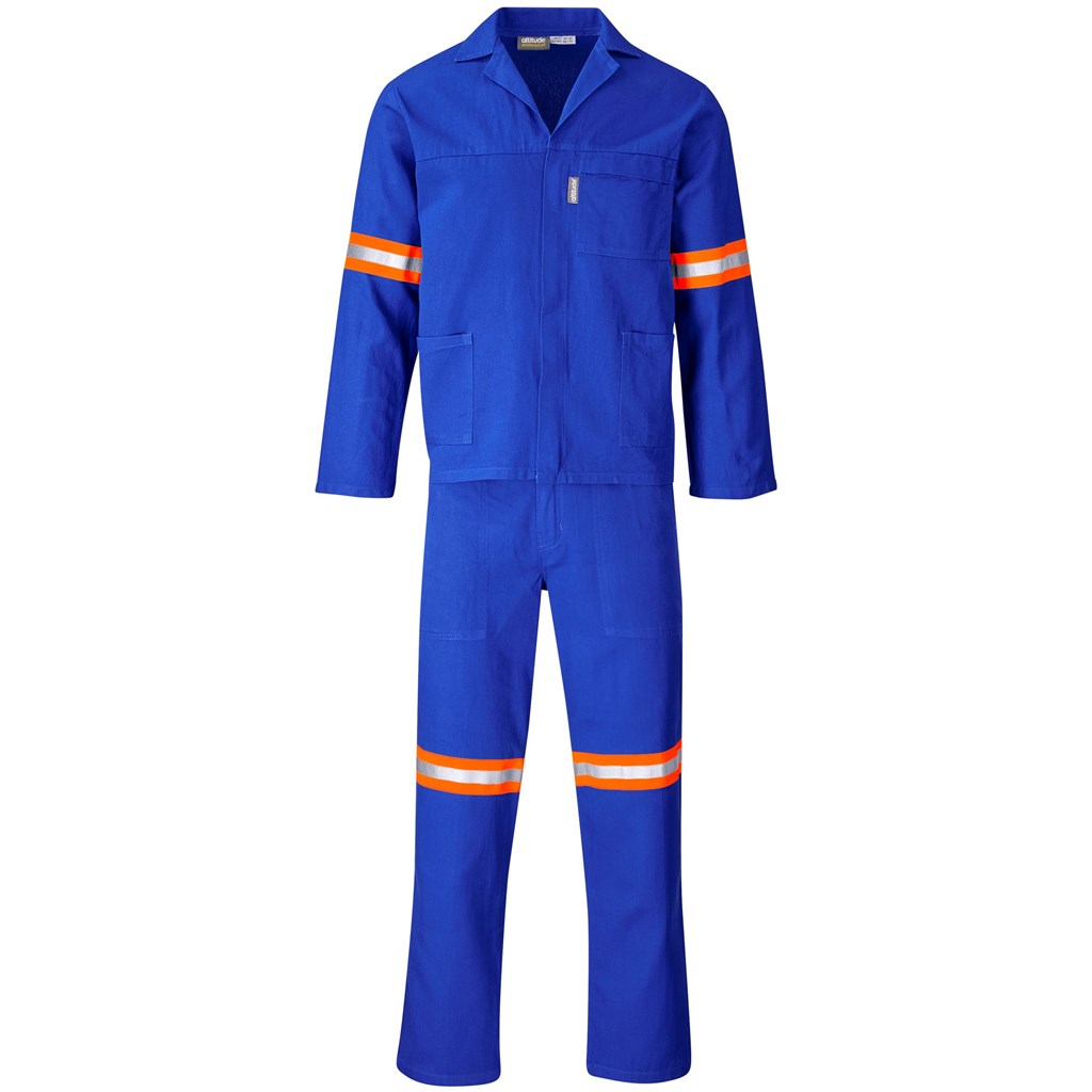 Technician 100% Cotton Conti Suit – Reflective Arms, Legs & Back – Orange Tape