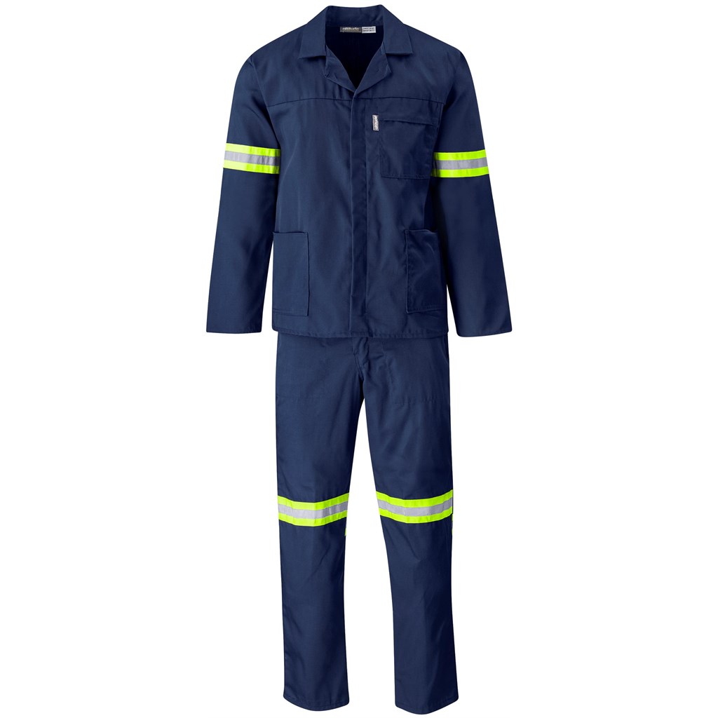 Trade Polycotton Conti Suit – Reflective Arms & Legs – Yellow Taped