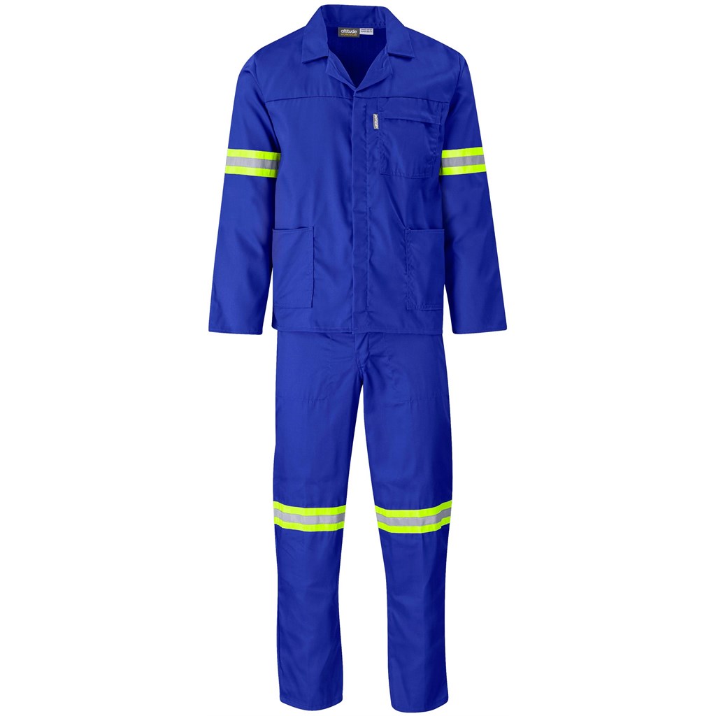 Trade Polycotton Conti Suit – Reflective Arms & Legs – Yellow Taped