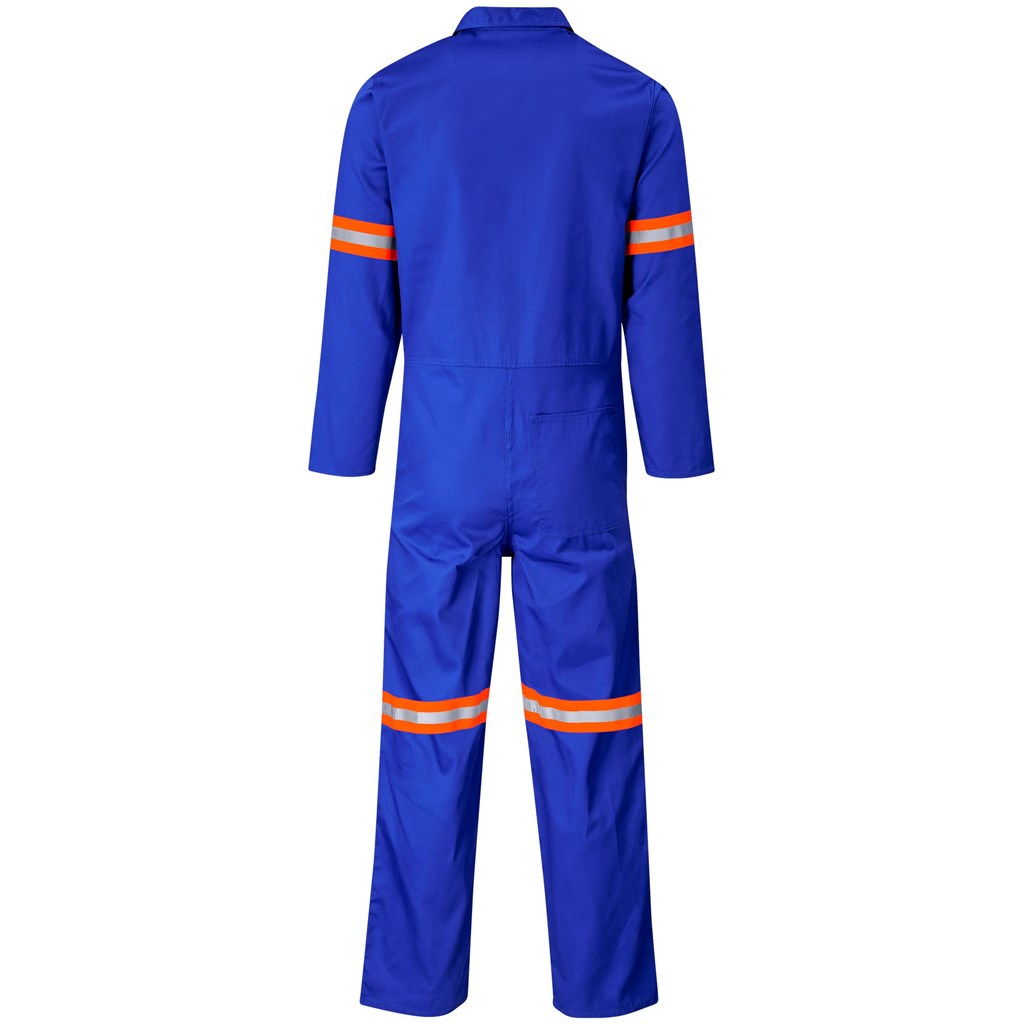 Safety Polycotton Boiler Suit – Reflective Arms & Legs – Orange Tape