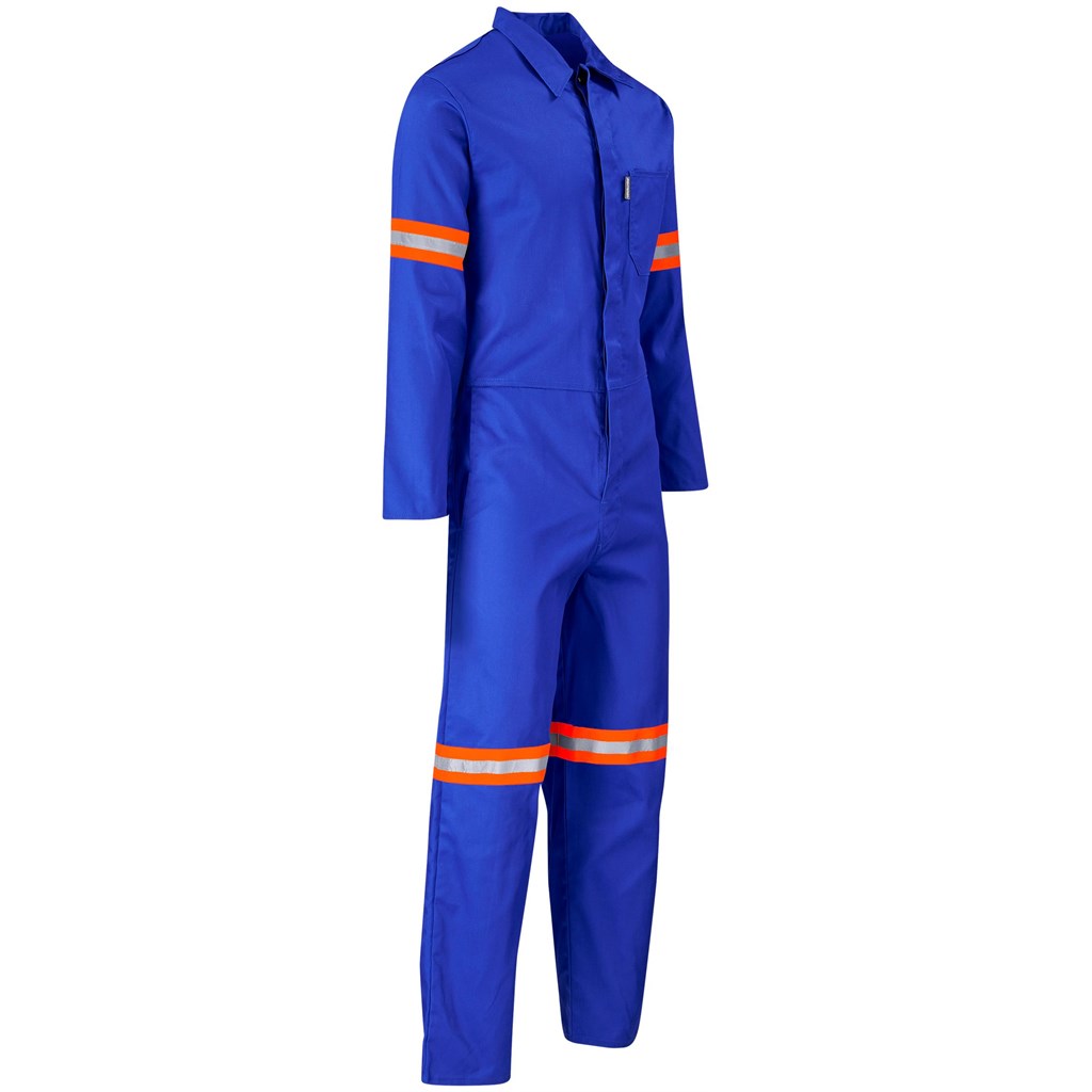 Safety Polycotton Boiler Suit – Reflective Arms & Legs – Orange Tape