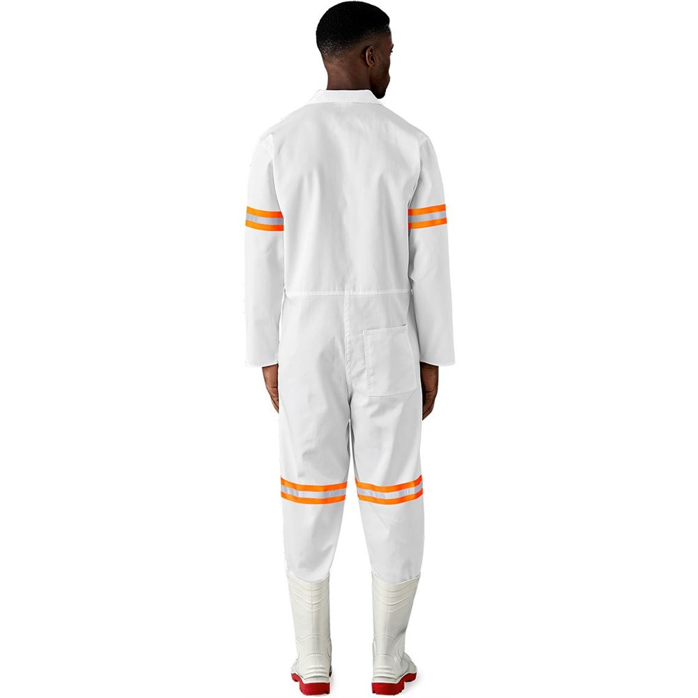 Safety Polycotton Boiler Suit – Reflective Arms & Legs – Orange Tape