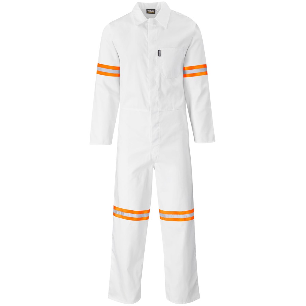 Safety Polycotton Boiler Suit – Reflective Arms & Legs – Orange Tape