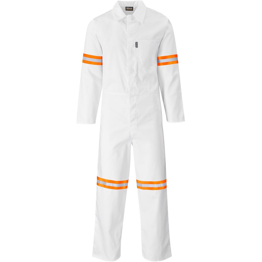 Safety Polycotton Boiler Suit – Reflective Arms Legs & Back – Orange Tape