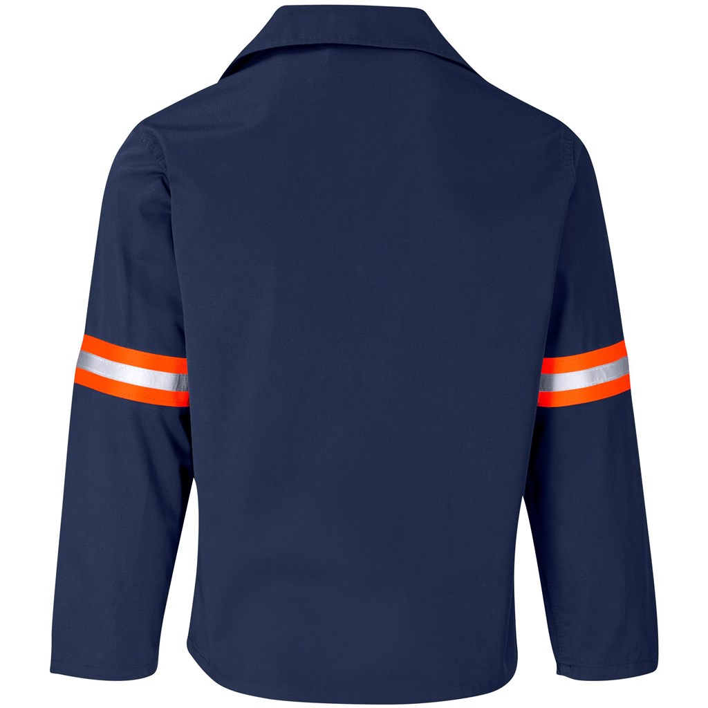 Site Premium Polycotton Jacket – Reflective Arms – Orange Tape