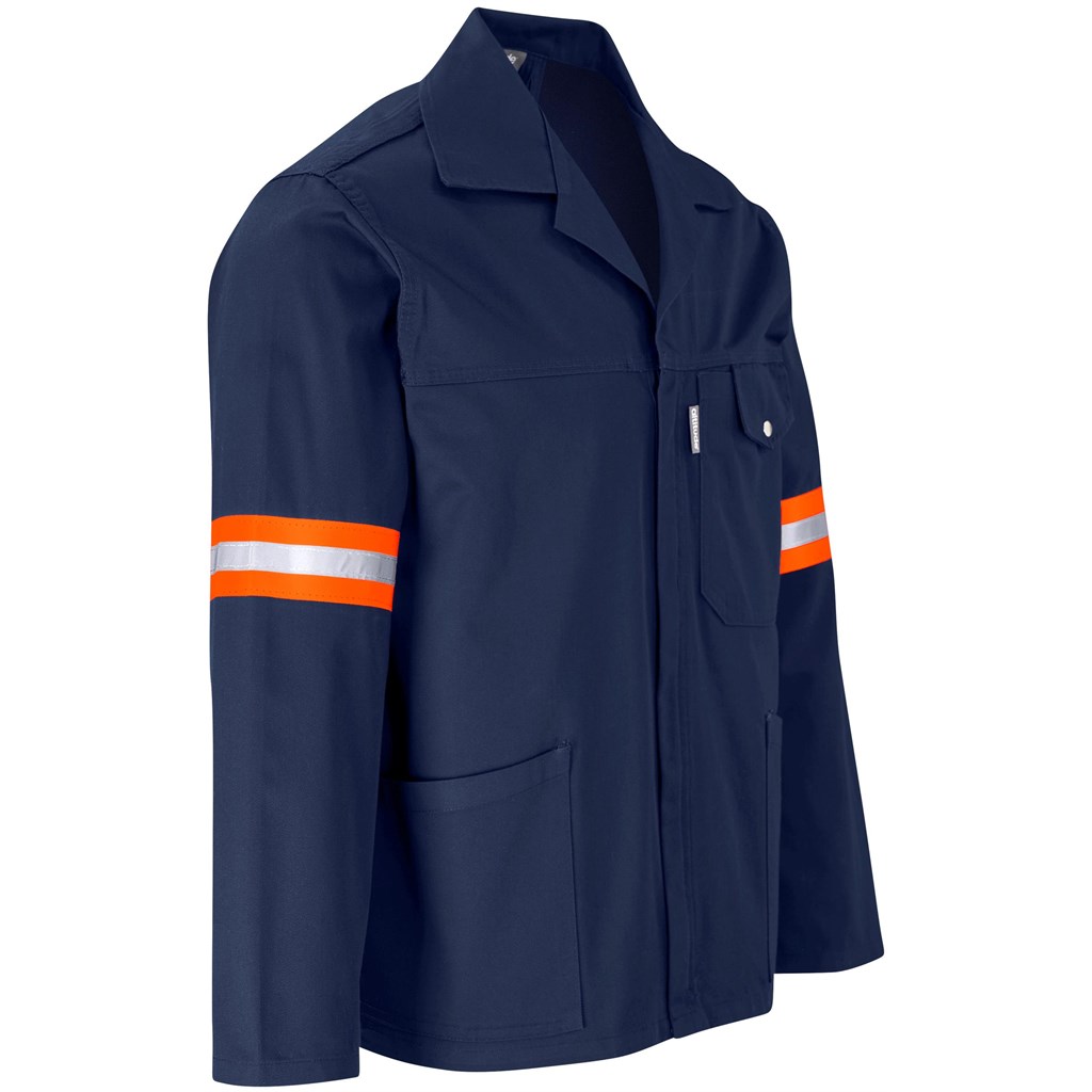 Site Premium Polycotton Jacket – Reflective Arms – Orange Tape