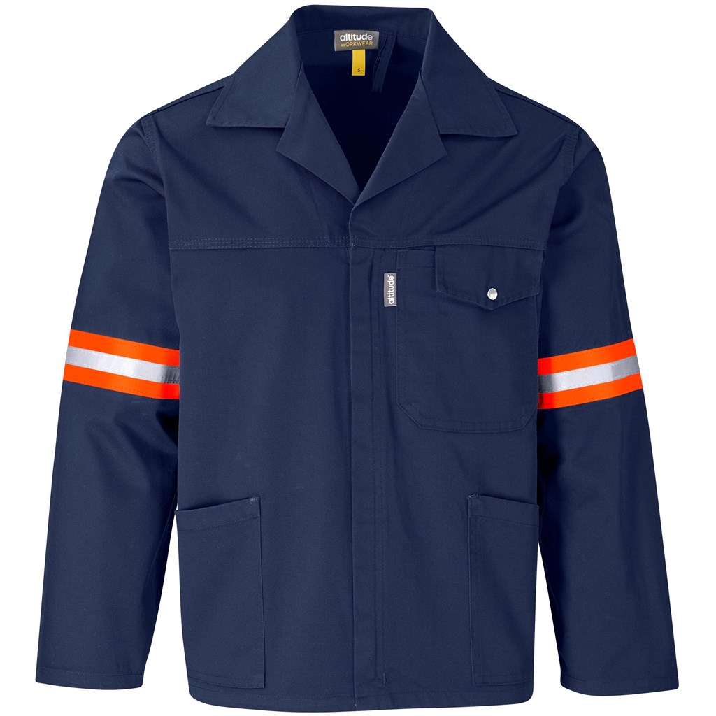 Site Premium Polycotton Jacket – Reflective Arms – Orange Tape