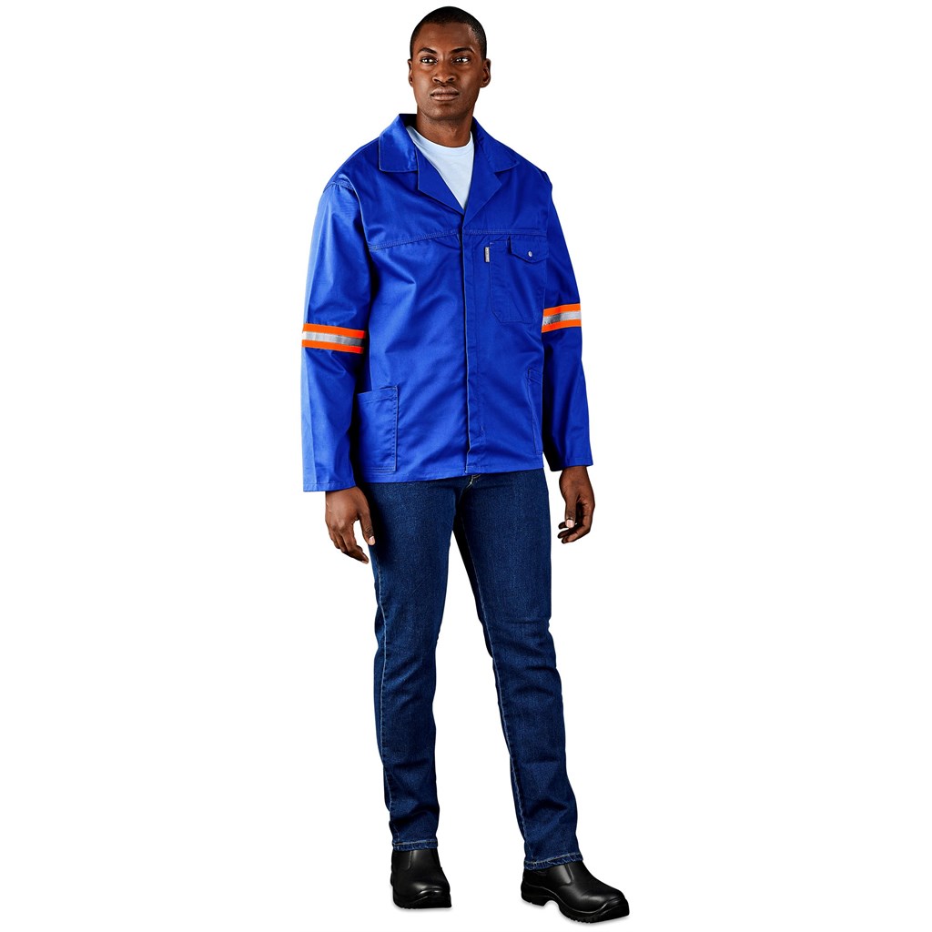 Site Premium Polycotton Jacket – Reflective Arms – Orange Tape