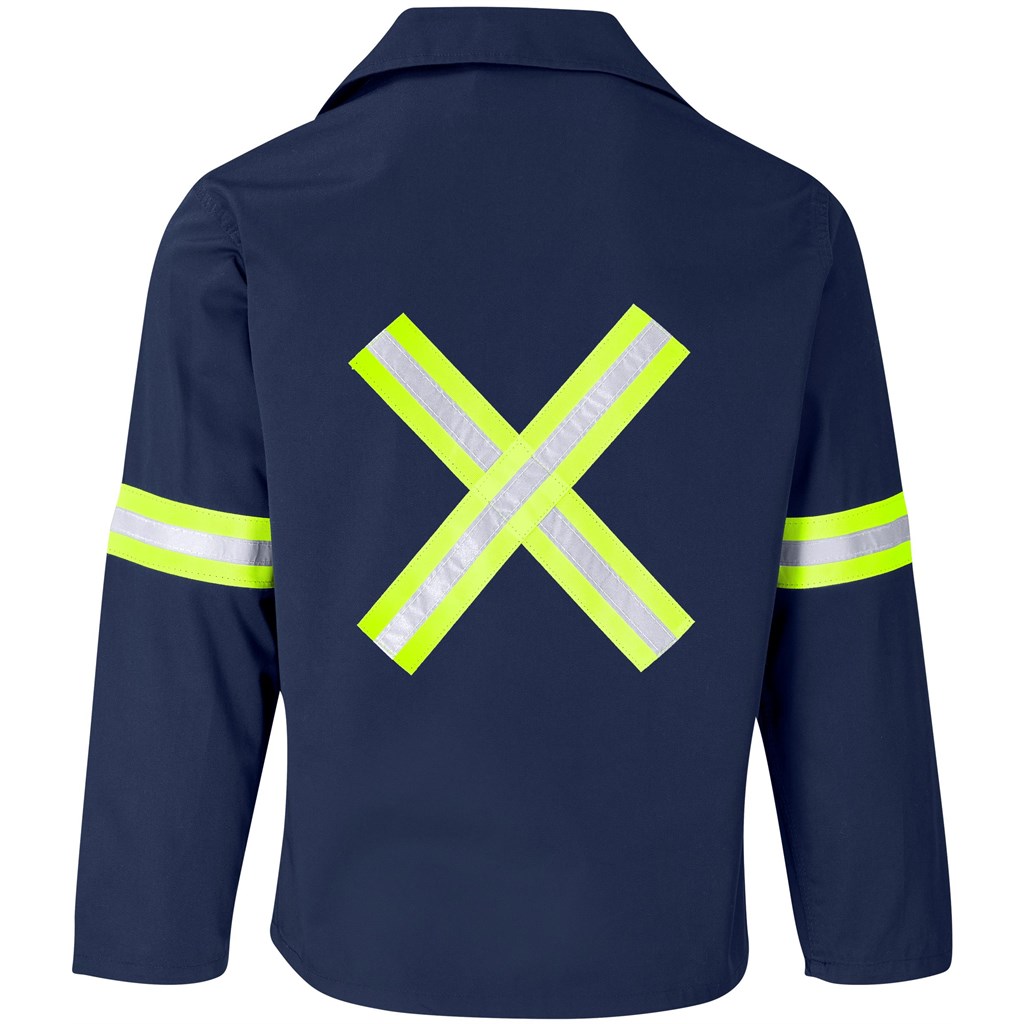 Site Premium Polycotton Jacket – Reflective Arms & Back – Yellow Tape