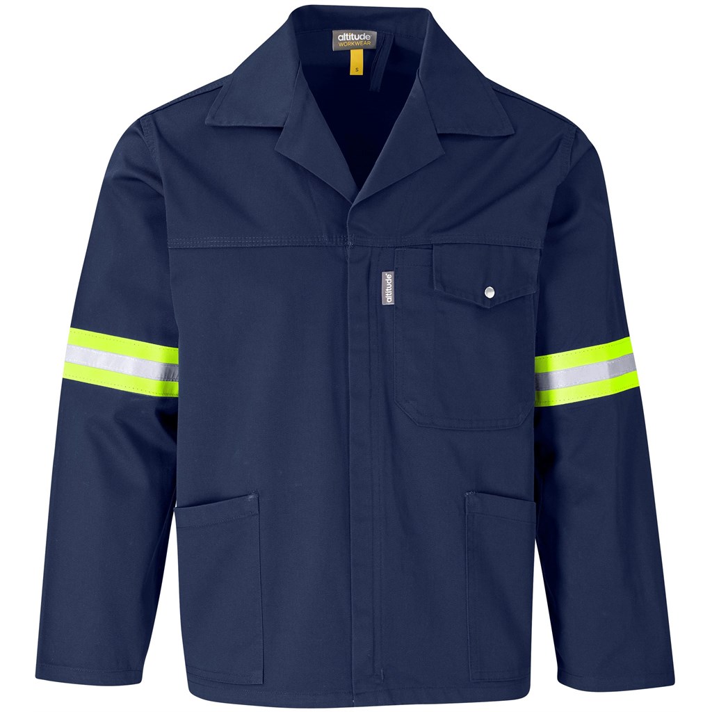 Site Premium Polycotton Jacket – Reflective Arms & Back – Yellow Tape