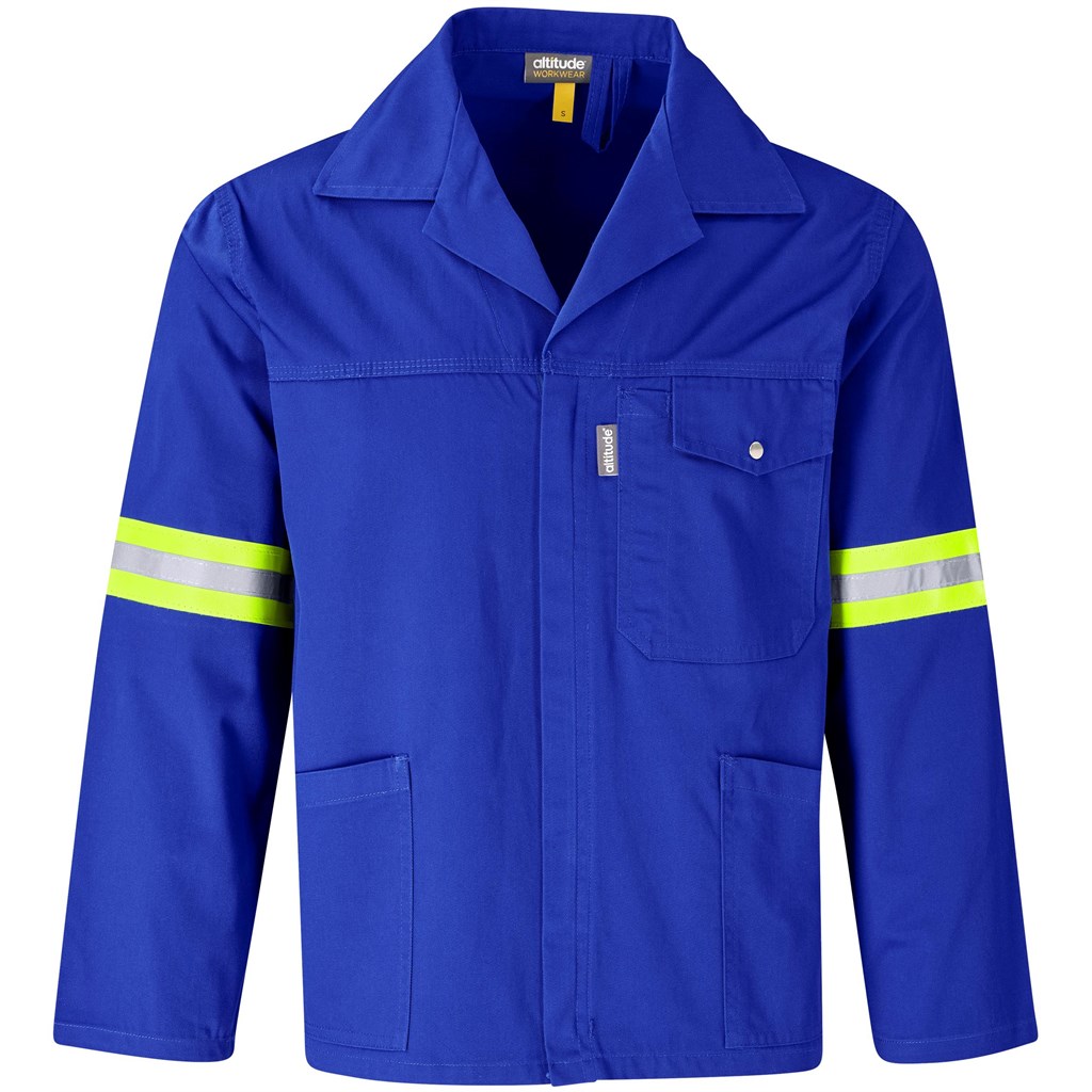 Site Premium Polycotton Jacket – Reflective Arms & Back – Yellow Tape