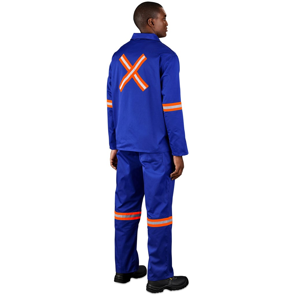 Site Premium Polycotton Jacket – Reflective Arms & Back – Orange Tape