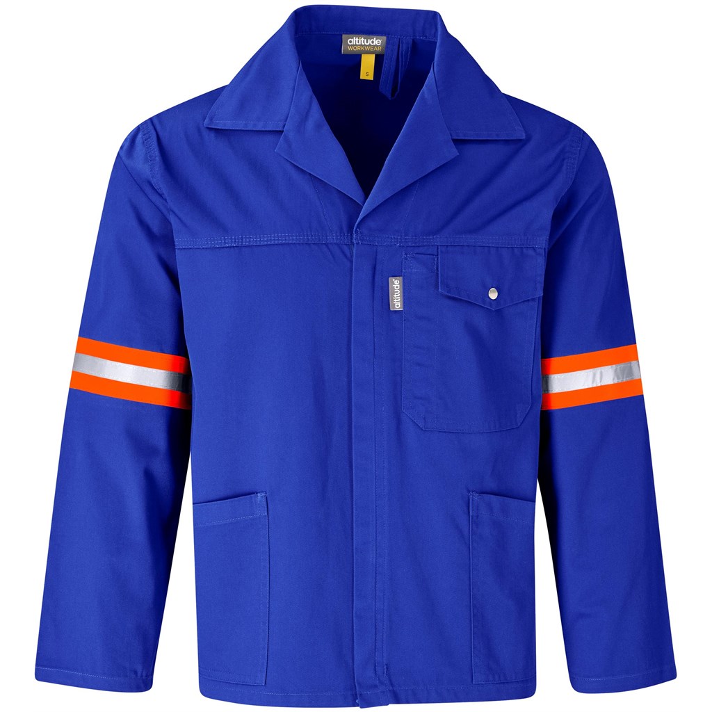Site Premium Polycotton Jacket – Reflective Arms & Back – Orange Tape