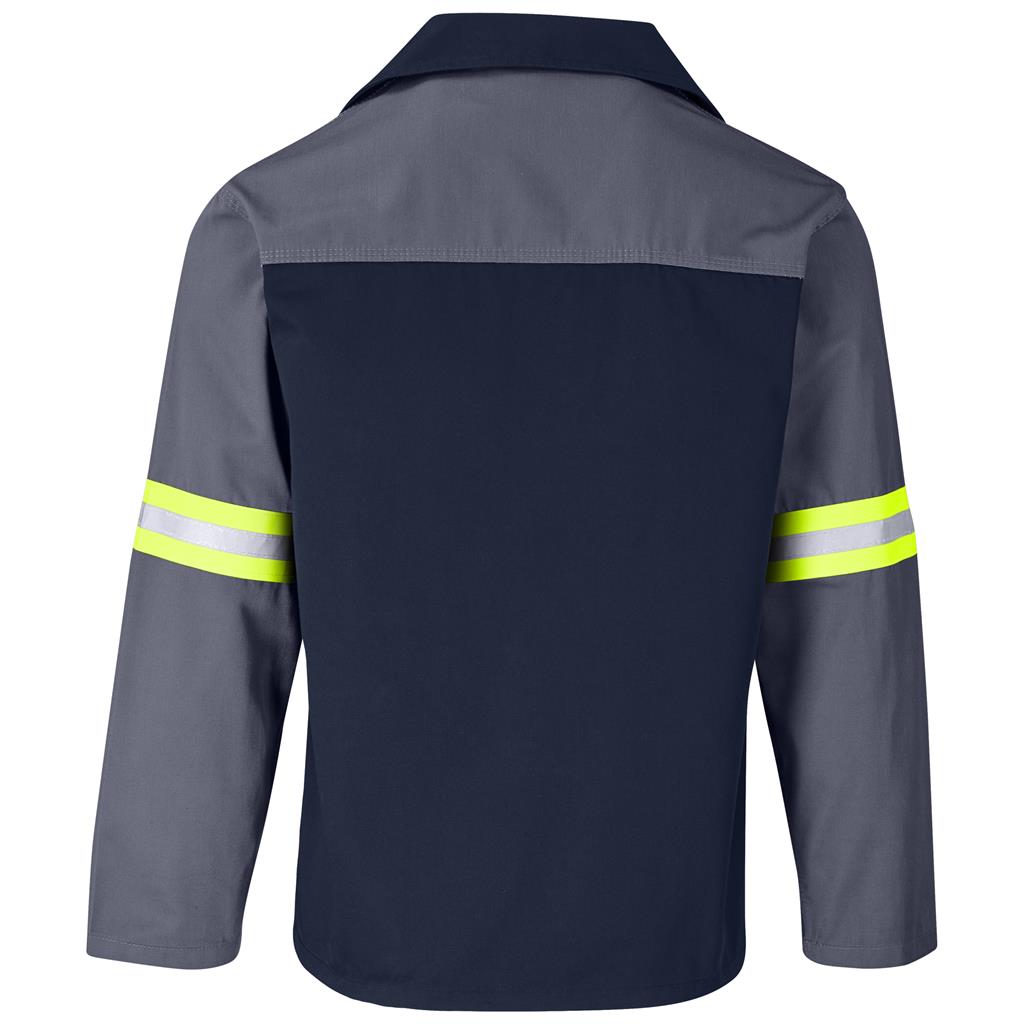 Site Premium Two-Tone Polycotton Jacket – Reflective Arms – Yellow Tape