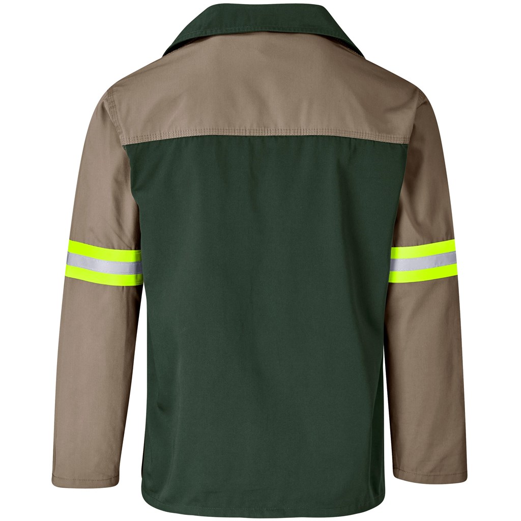 Site Premium Two-Tone Polycotton Jacket – Reflective Arms – Yellow Tape