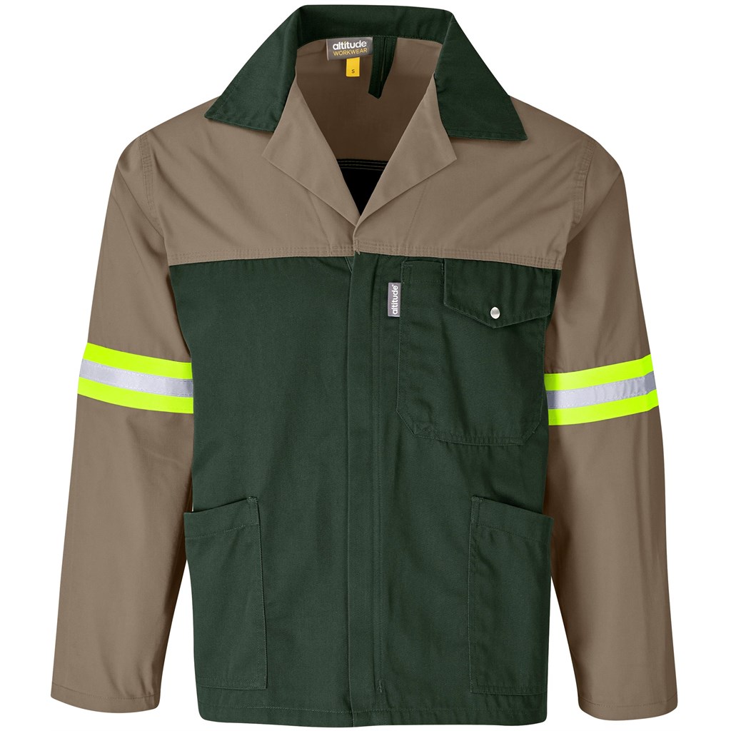 Site Premium Two-Tone Polycotton Jacket – Reflective Arms – Yellow Tape