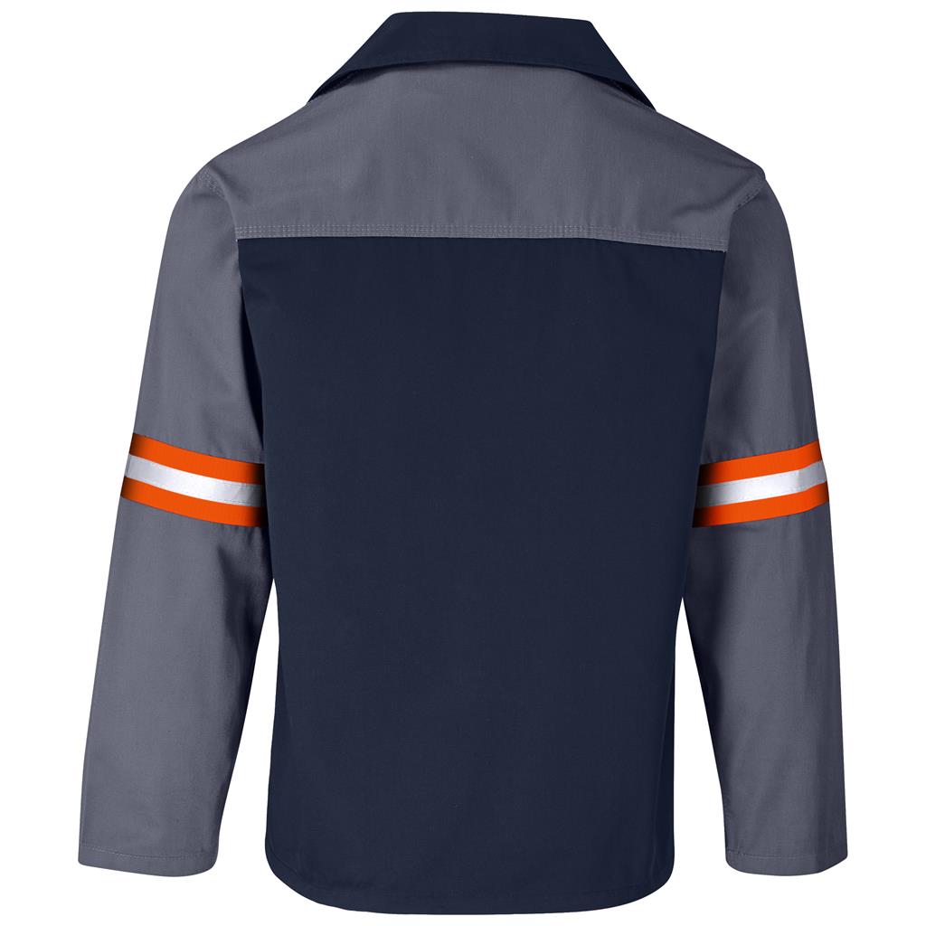 Site Premium Two-Tone Polycotton Jacket – Reflective Arms – Orange Tape