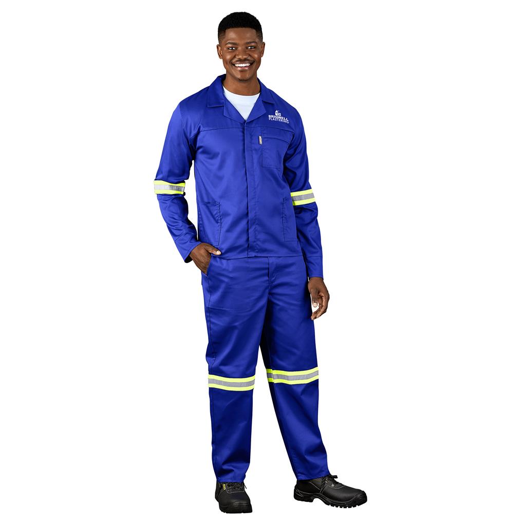 Trade Polycotton Conti Suit - Reflective Arms & Legs - Yellow Taped
