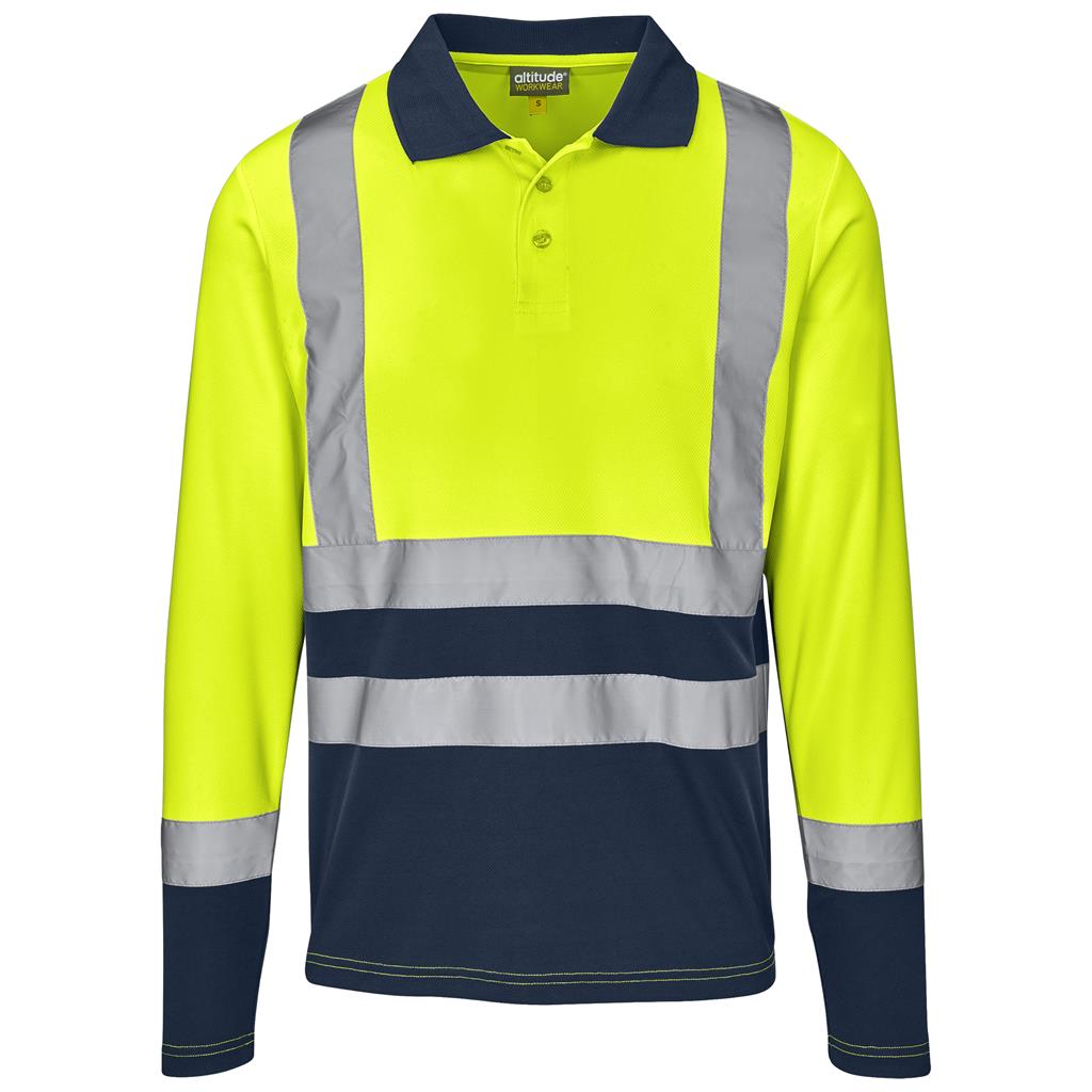 Long Sleeve Surveyor Two-Tone Hi-Viz Golf Shirt