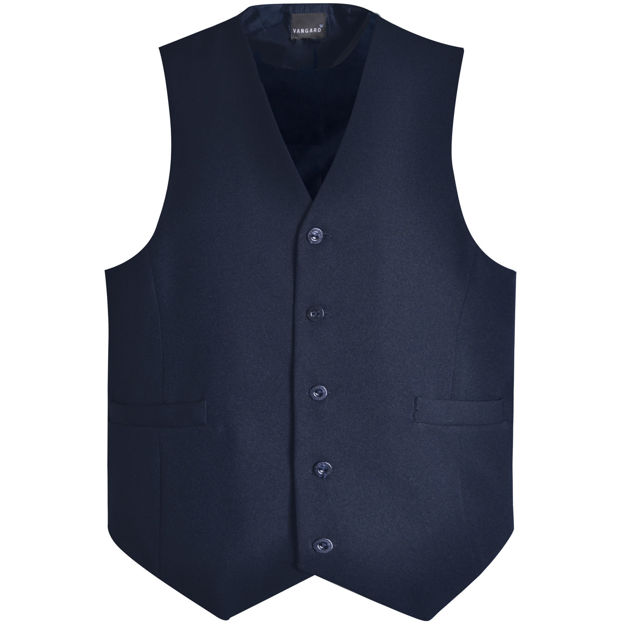 Navy men’s waistcoat for professional uniforms.
