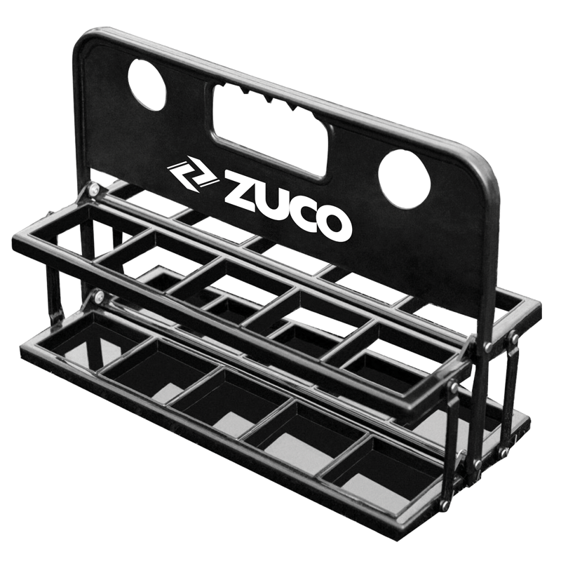 Zuco branded sports equipment rack.