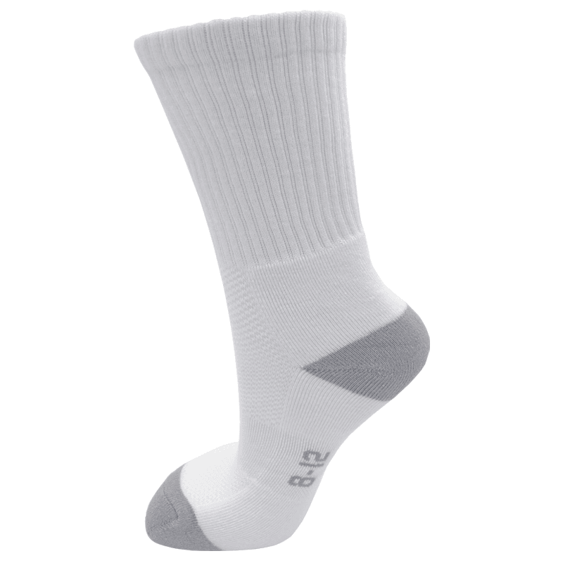 White ankle sports sock with Zuco branding.