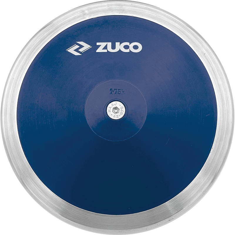 Blue Zuco balance disc shown from the front.