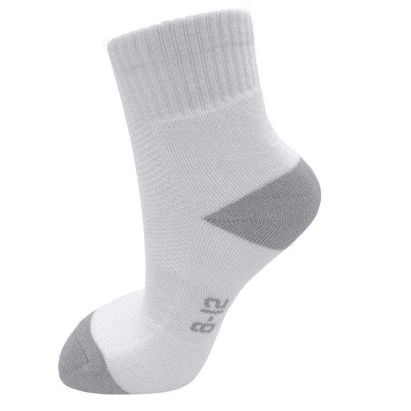 Grey ankle sports sock with Zuco branding.