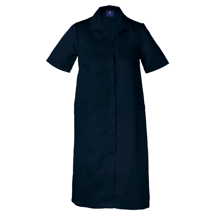 Navy short-sleeve healthcare uniform dress